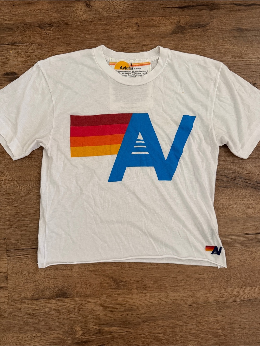 Aviator Nation White Tee with Logo